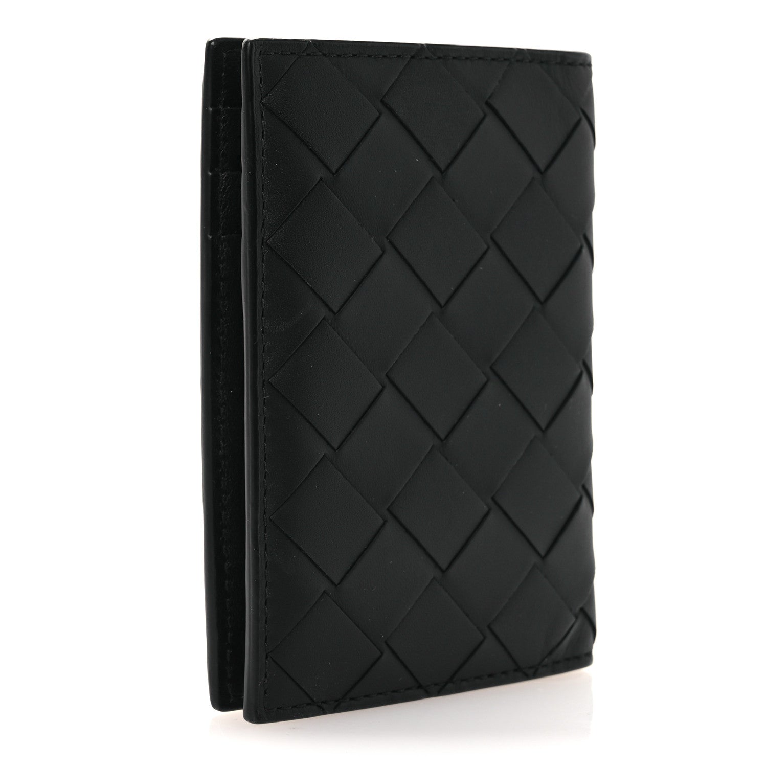 Bottega Veneta Nappa Maxi Intrecciato Bi-Fold Card Holder Black 3 of 6