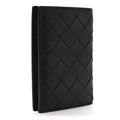 Bottega Veneta Nappa Maxi Intrecciato Bi-Fold Card Holder Black 3 of 6