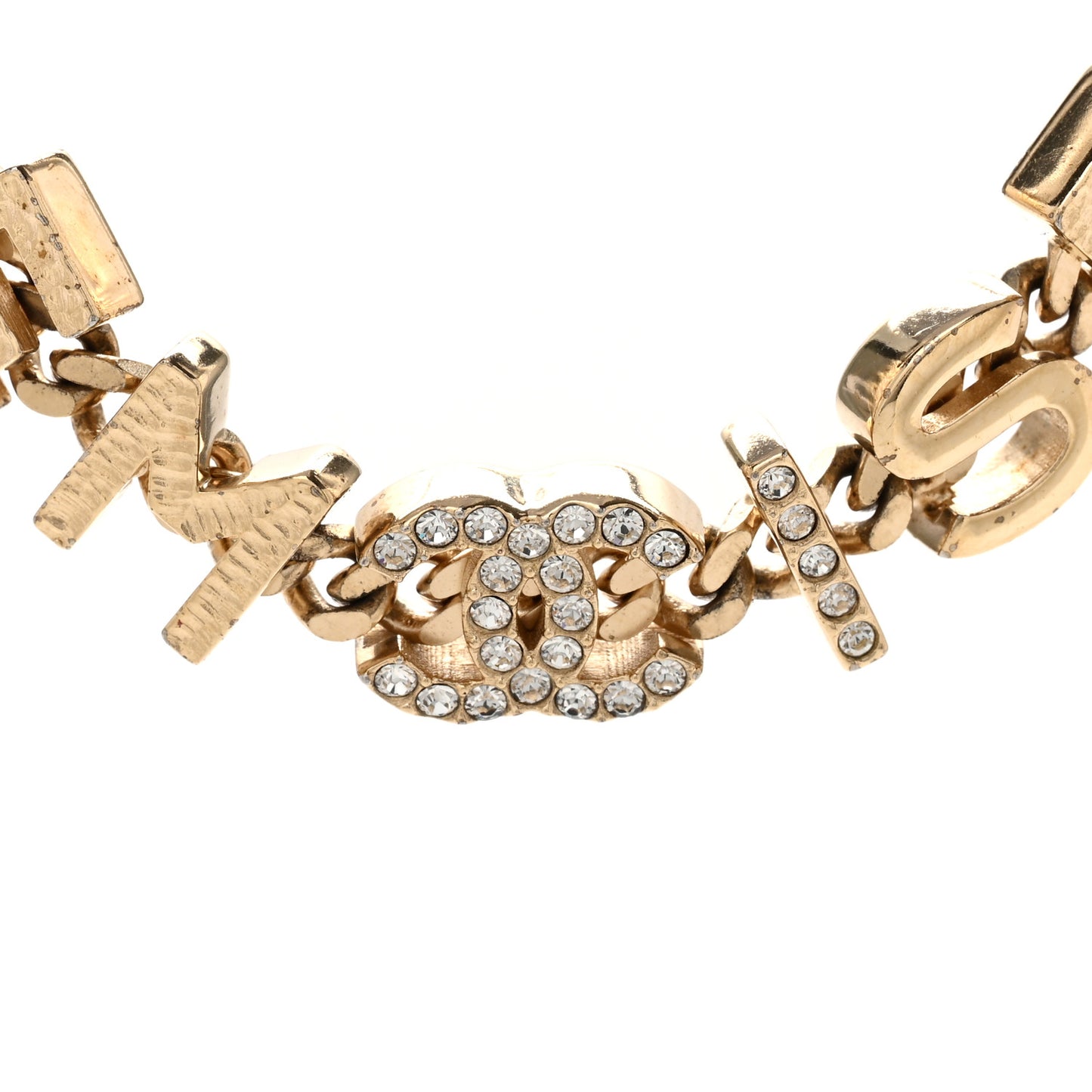 Pearl Crystal CC Mademoiselle Choker Gold Pearly White