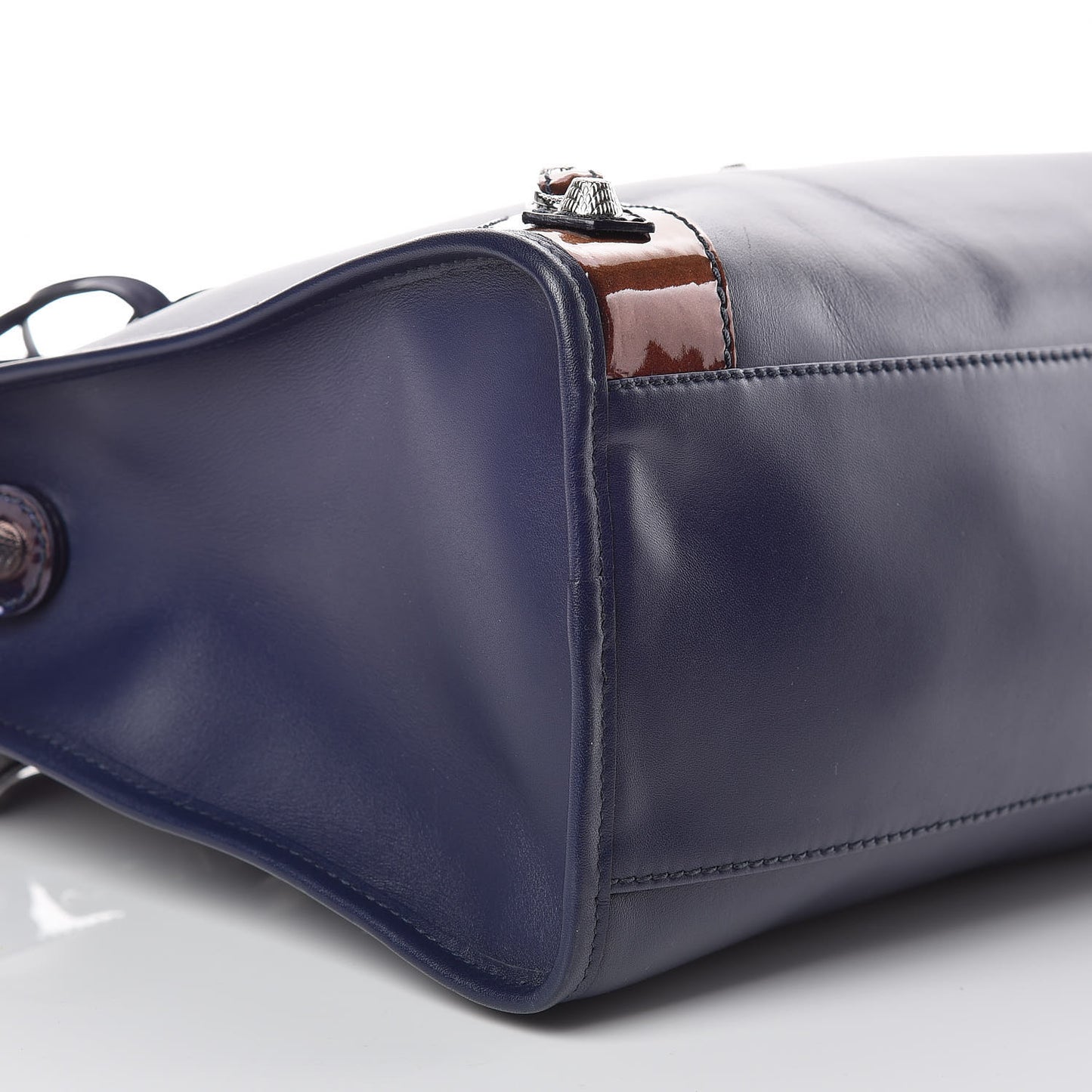 Smooth Calfskin Metallic Patent Giant 12 Silver Hardware City Ultraviolet