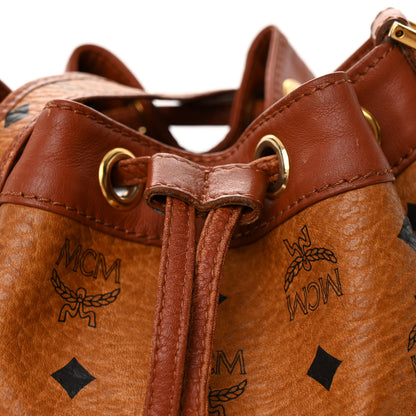 MCM Visetos Drawstring Bucket Bag Brown 12 of 15
