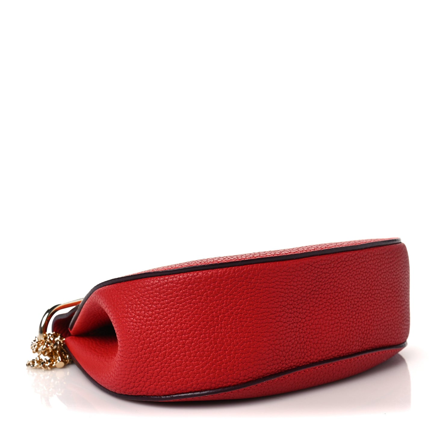 Grained Lambskin Mini Drew Shoulder Bag Plaid Red