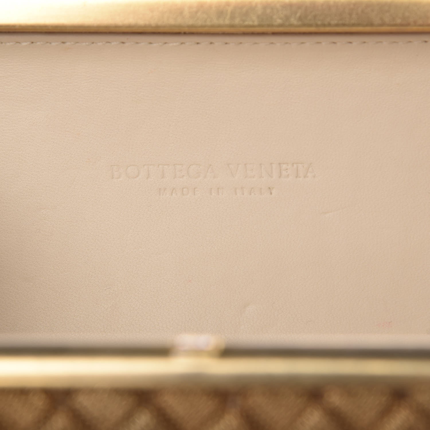 Bottega Veneta Intreccio Oro Bruciato Knot Clutch 6 of 8