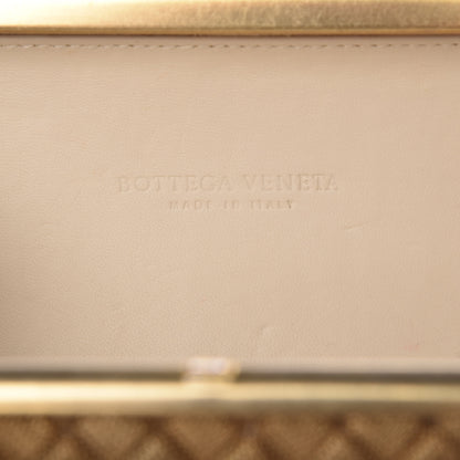 Bottega Veneta Intreccio Oro Bruciato Knot Clutch 6 of 8