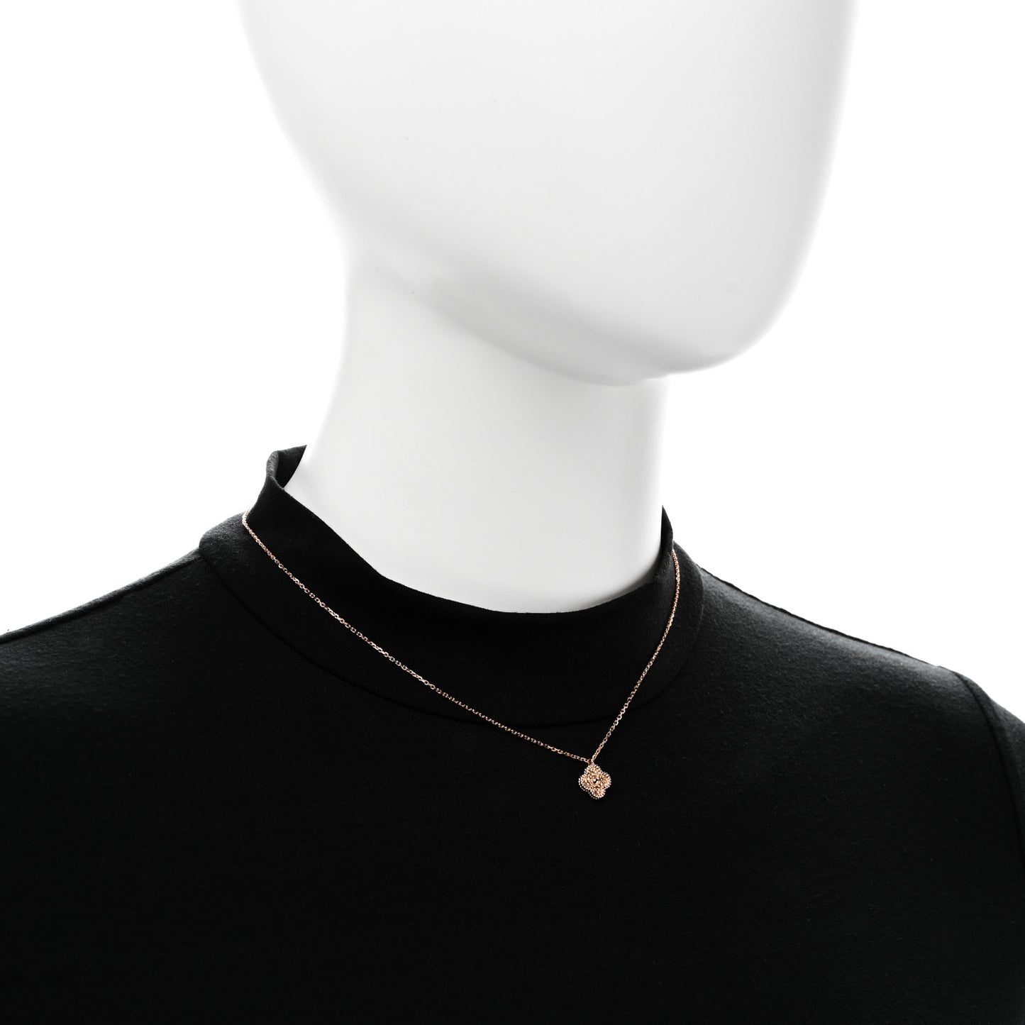 18K Rose Gold Sweet Alhambra Pendant Necklace