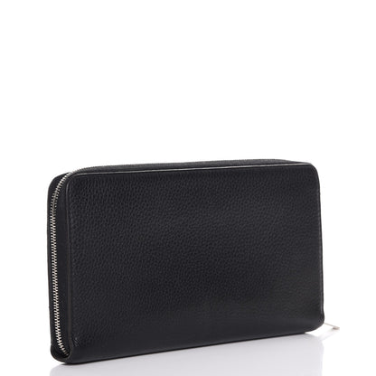 Celine Calfskin Large Zip Around Multifunction Wallet Black Citron 3 of 11