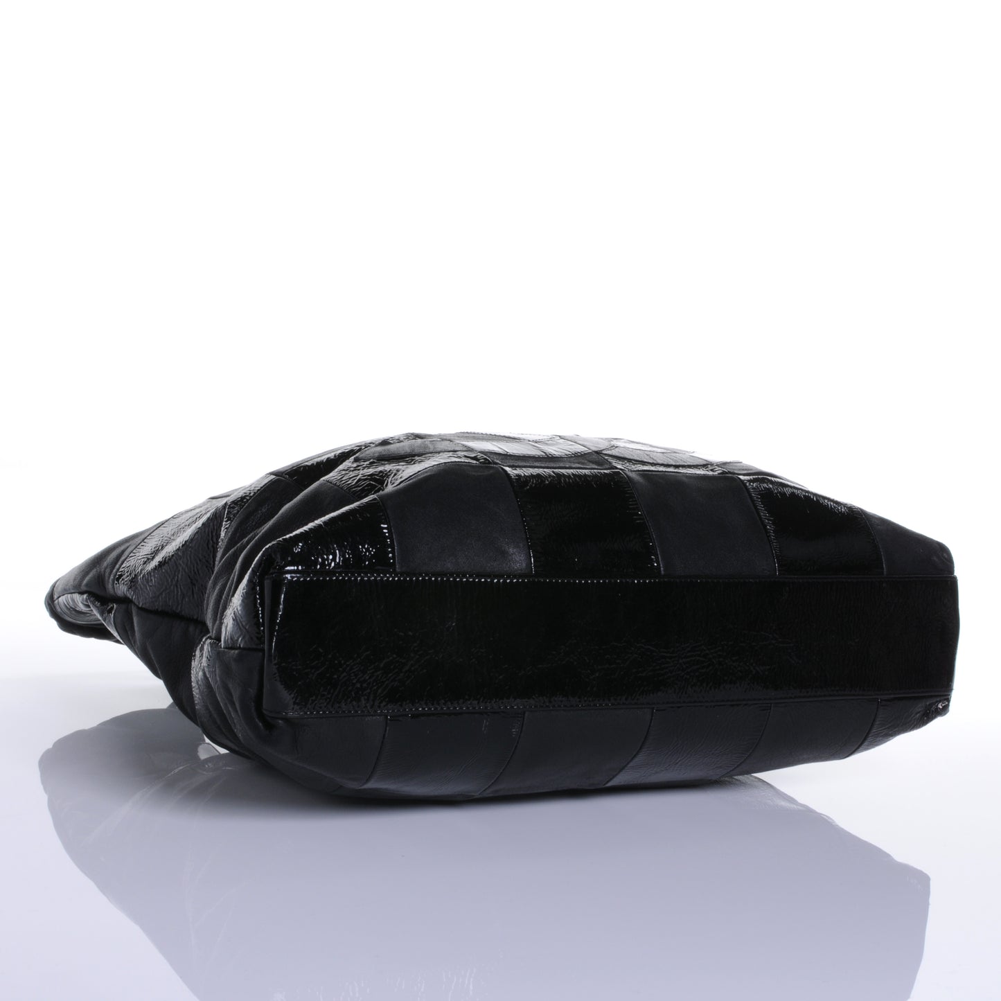 Patent Patchwork Brooklyn Tote Black