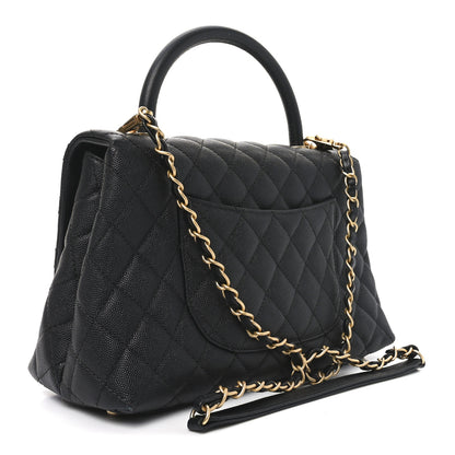 Chanel Caviar Quilted Small Coco Handle Flap Black 3 of 11