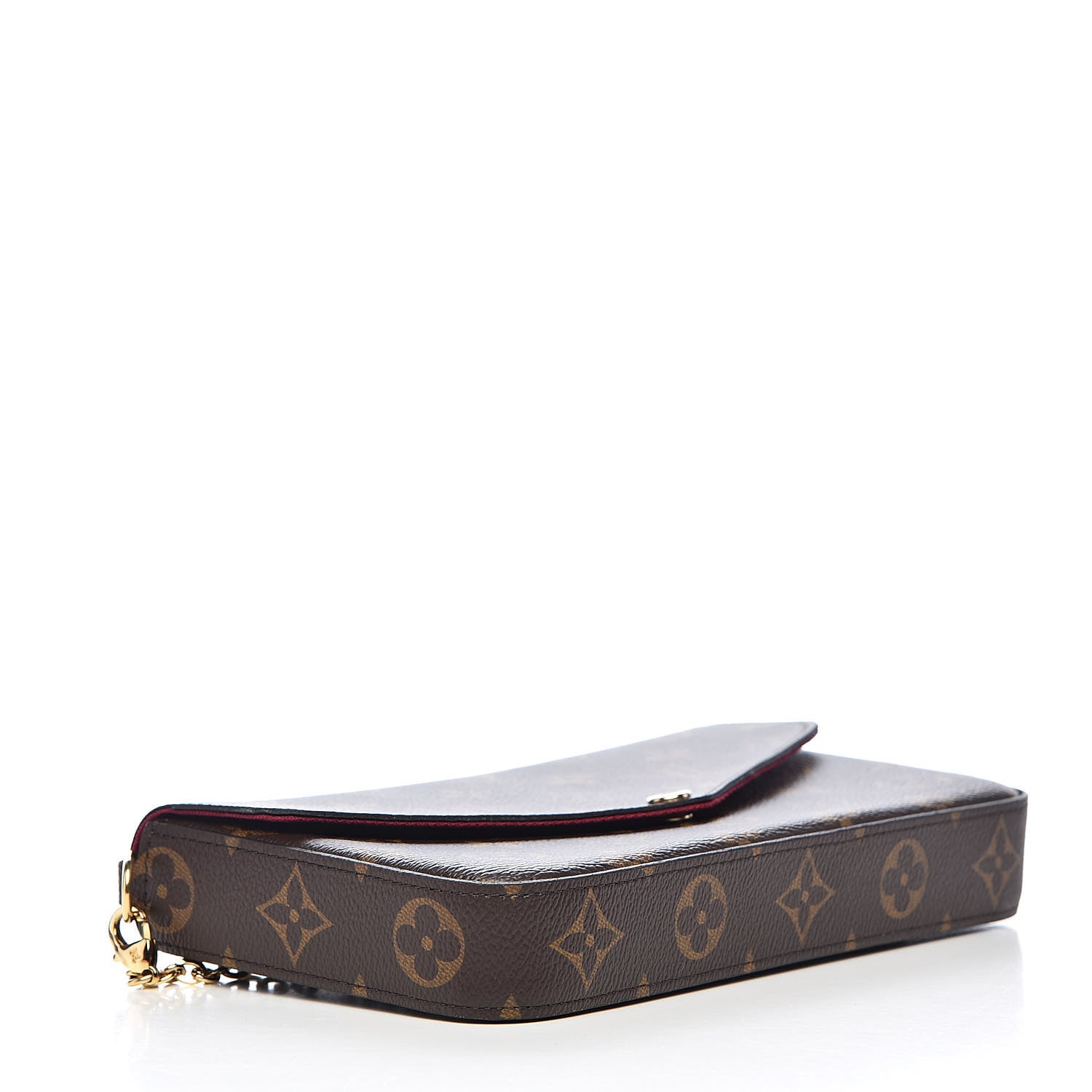 Louis Vuitton Monogram Pochette Felicie Chain Wallet Fuchsia 4 of 13