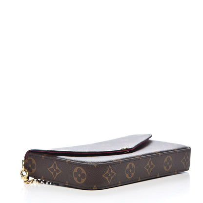 Louis Vuitton Monogram Pochette Felicie Chain Wallet Fuchsia 4 of 13