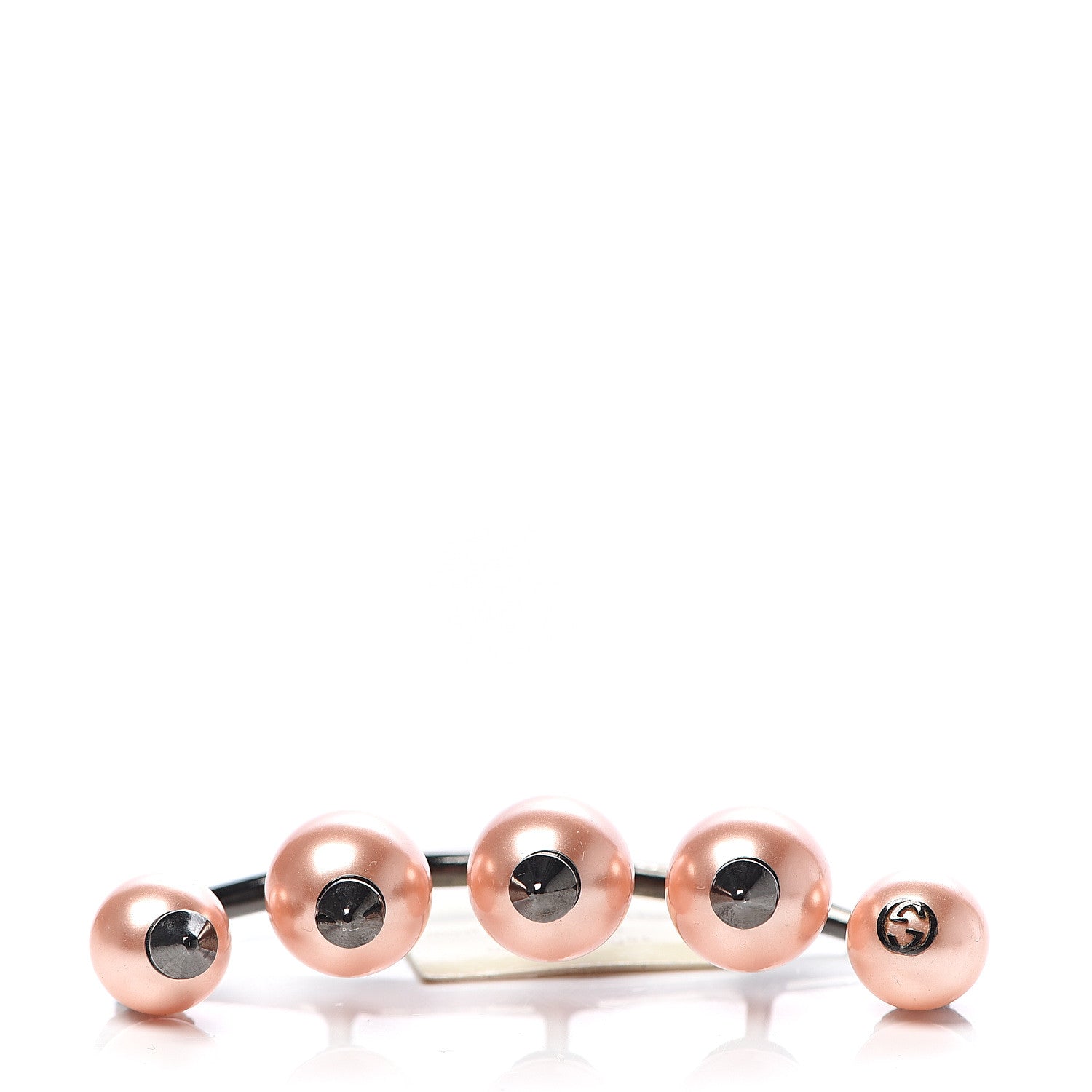 Gucci Metal Pearl Multi-Finger Ring Pink 3 of 4