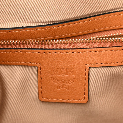 MCM Visetos Medium Boston Bag Cognac 6 of 11