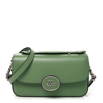 Gucci Senna Calfskin Petite GG Top Handle Shoulder Bag Green Soil Grass 1 of 10
