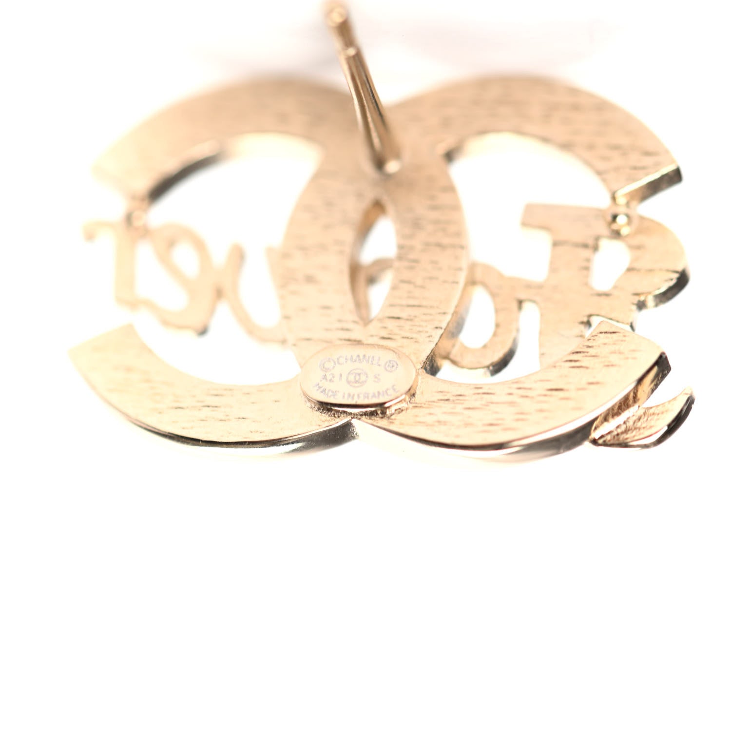 Chanel Crystal CC Forever Earrings Gold 4 of 5