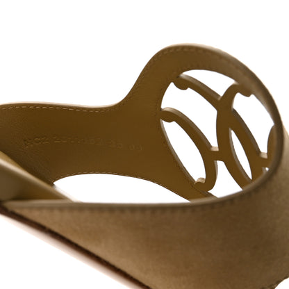 Hermes Suede Goatskin Womens Mage Sandals 38.5 Beige Albatre 9 of 9