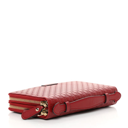 Gucci Microguccissima Zip Around Top Handle Travel Wallet Red 4 of 18