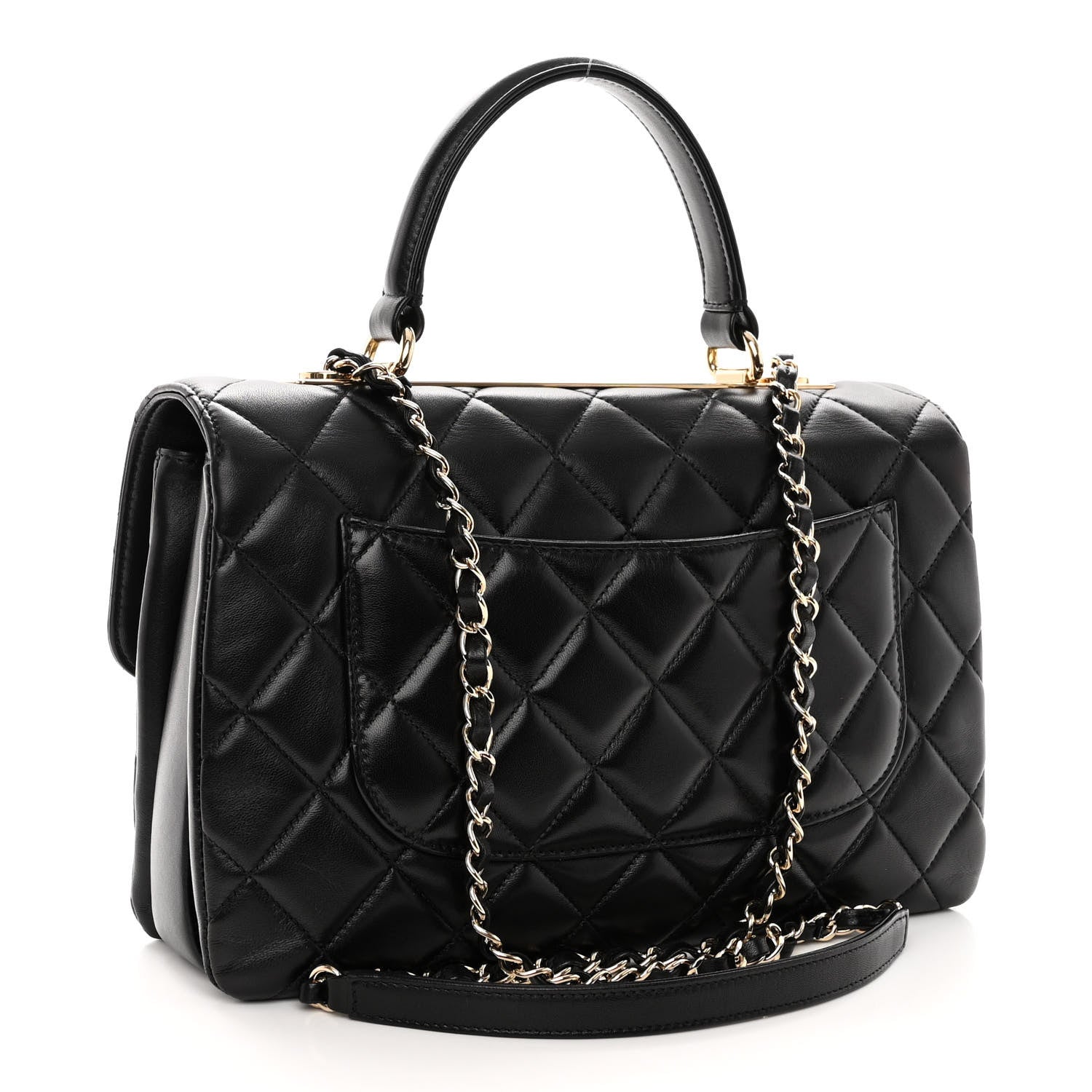 Chanel Lambskin Quilted Medium Trendy CC Flap Dual Handle Bag Black 3 of 11