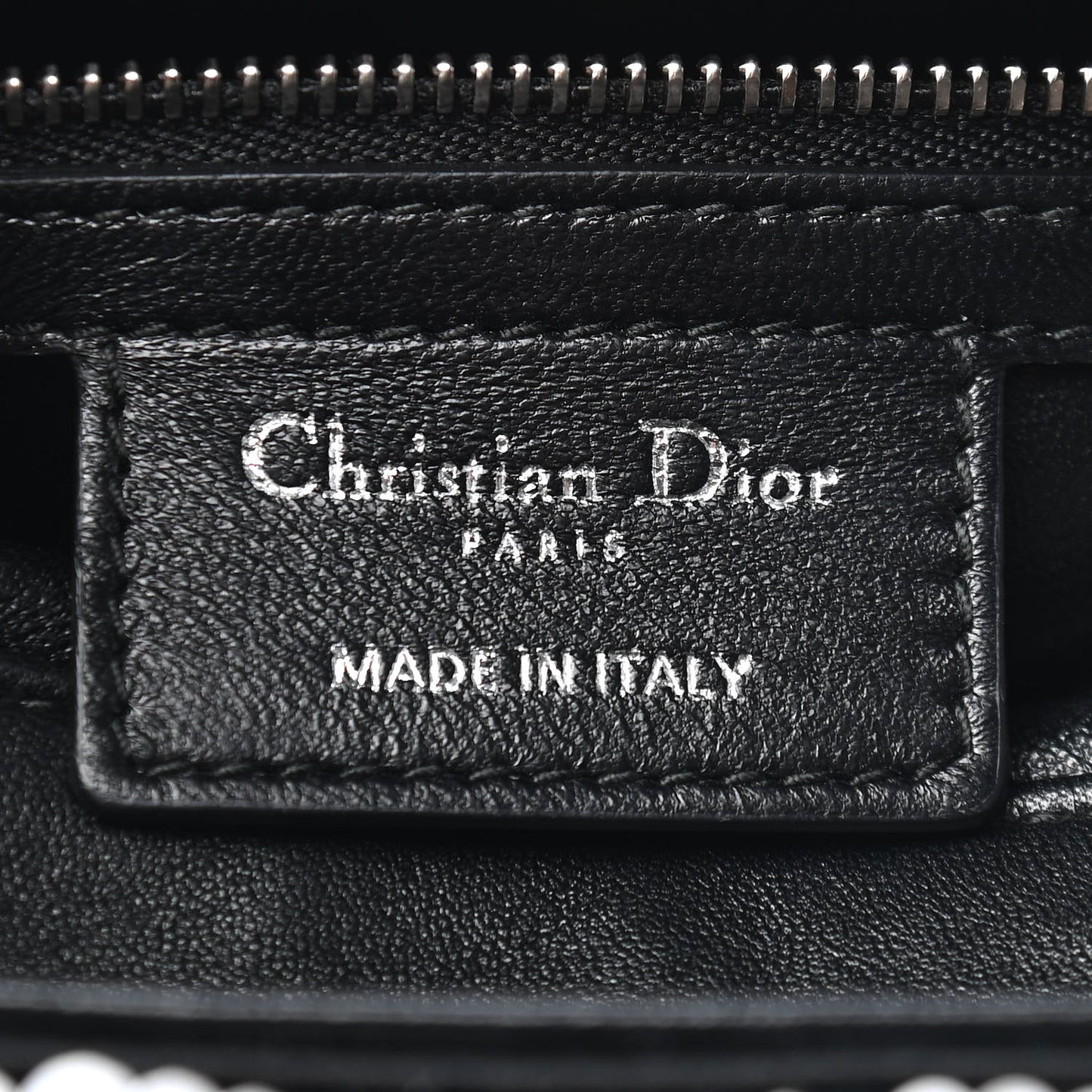 Lambskin Sequin Embellished Medium Lady Dior Black White