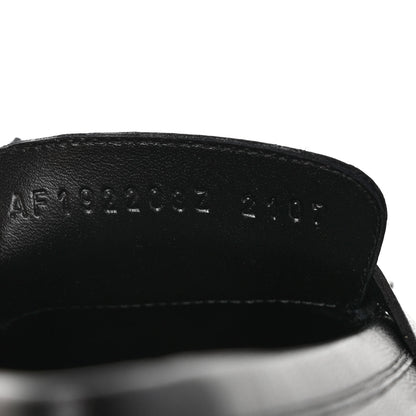Hermes Goatskin Womens Royal Loafers 39 Black 8 of 9