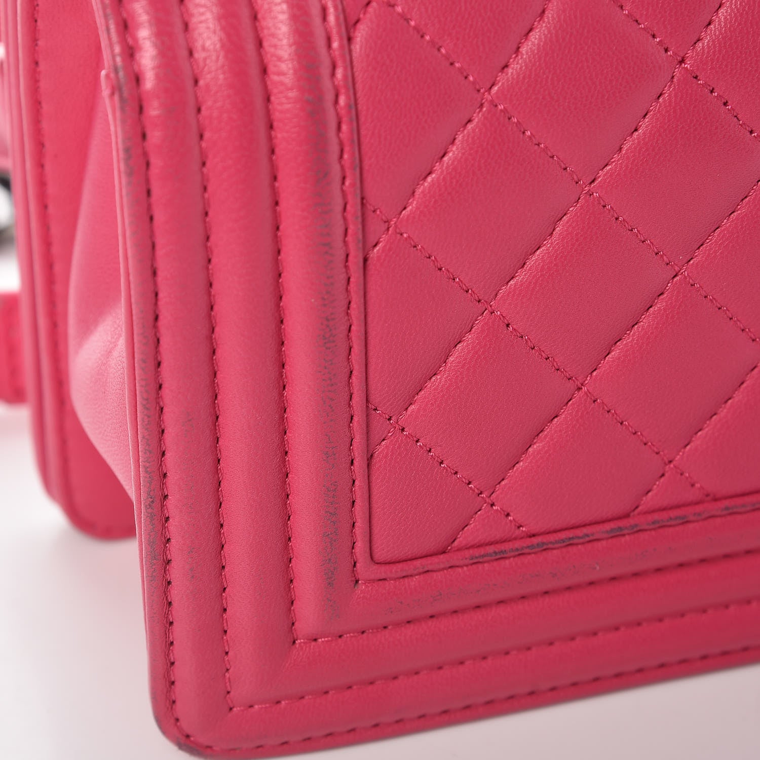 Chanel Lambskin Quilted Small Boy Flap Dark Pink 15 of 17