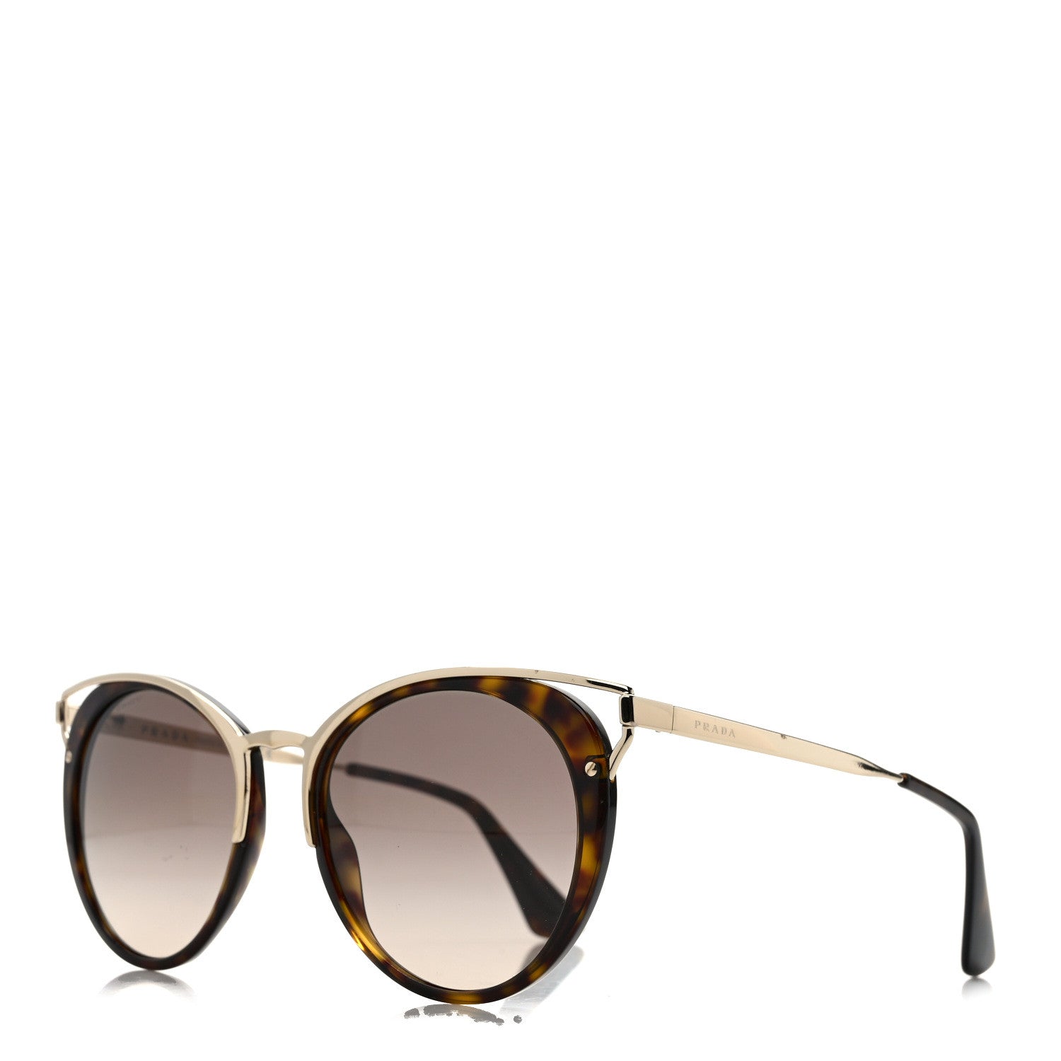 Prada Horn Metal Cinema Sunglasses SPR66T Tortoise 1 of 8