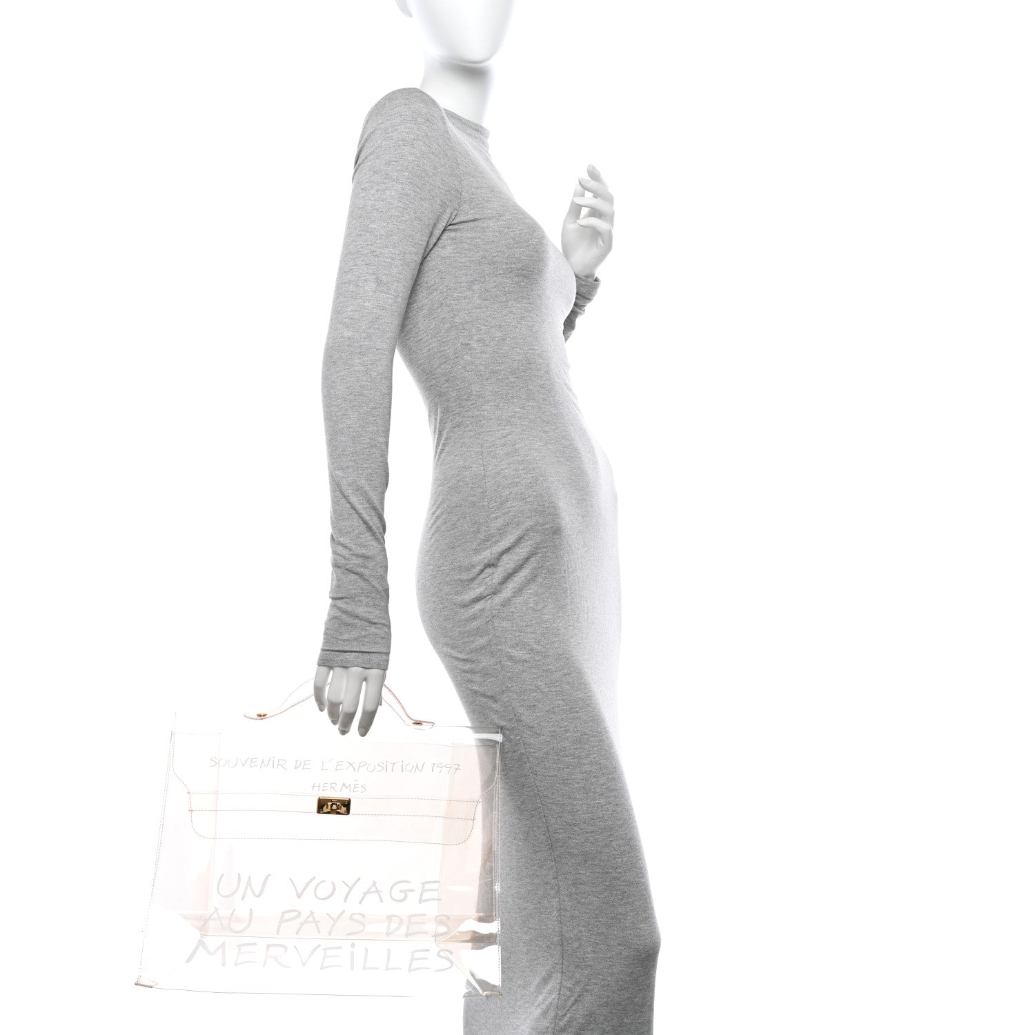 Hermes Vinyl Souvenir De L'Exposition Kelly Transparent 2 of 13