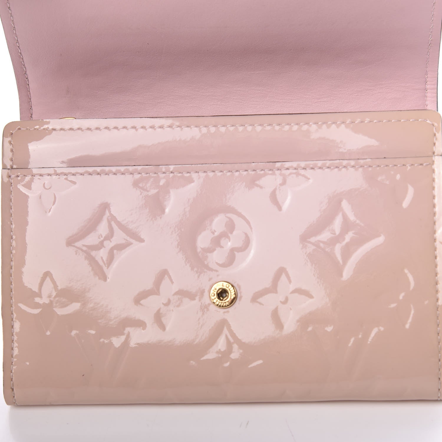 Louis Vuitton Vernis Sarah Compact Wallet Rose Ballerine 6 of 7