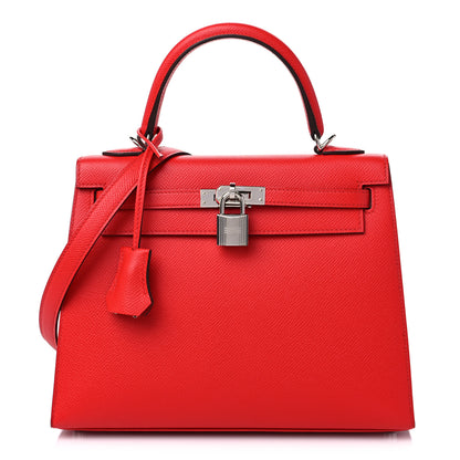 Hermes Epsom Kelly Sellier 25 Rouge de Coeur 1 of 10