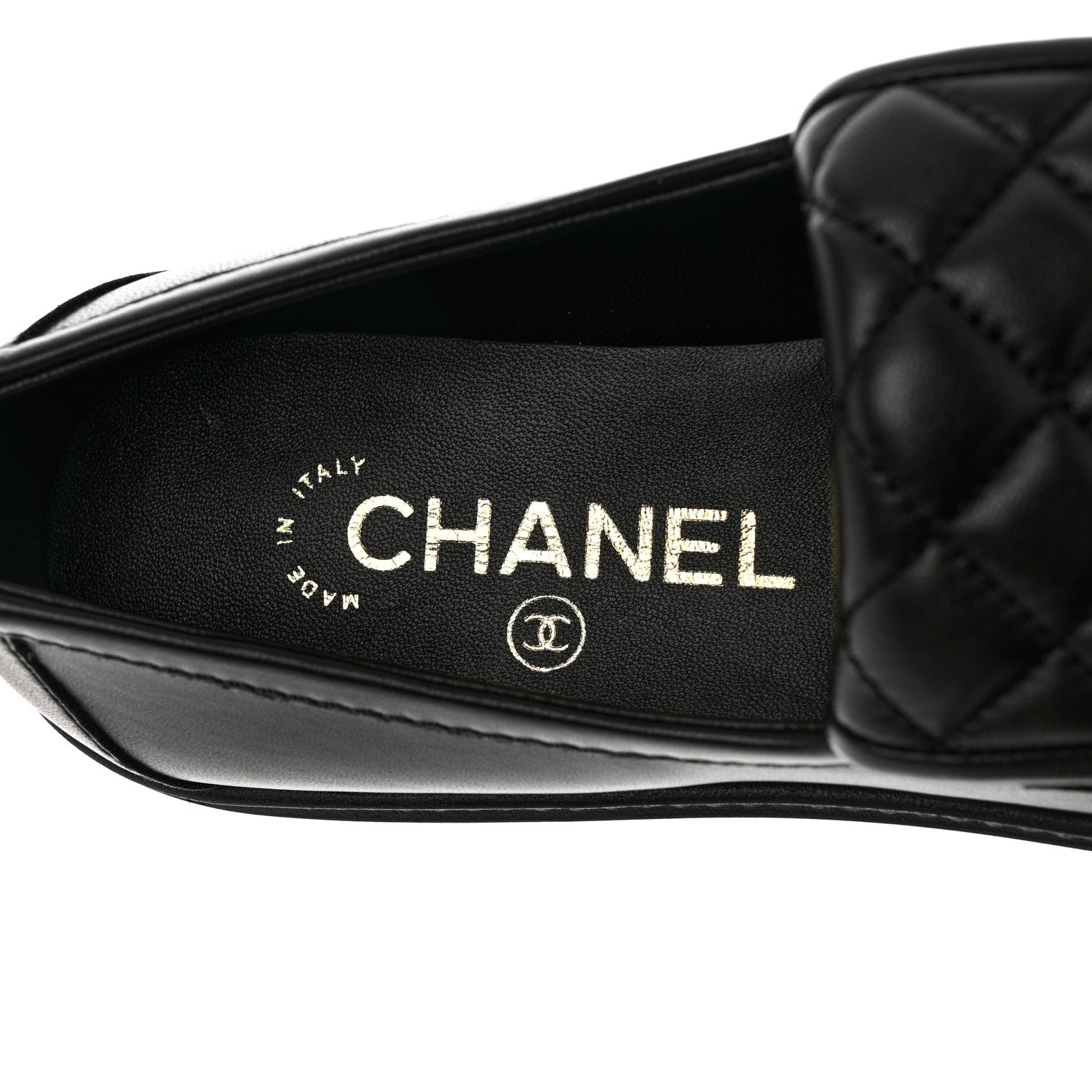 Chanel Lambskin Quilted CC Turnlock Loafers 36.5 Black 6 of 9