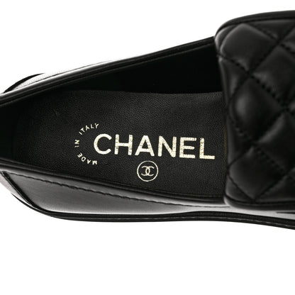 Chanel Lambskin Quilted CC Turnlock Loafers 36.5 Black 6 of 9