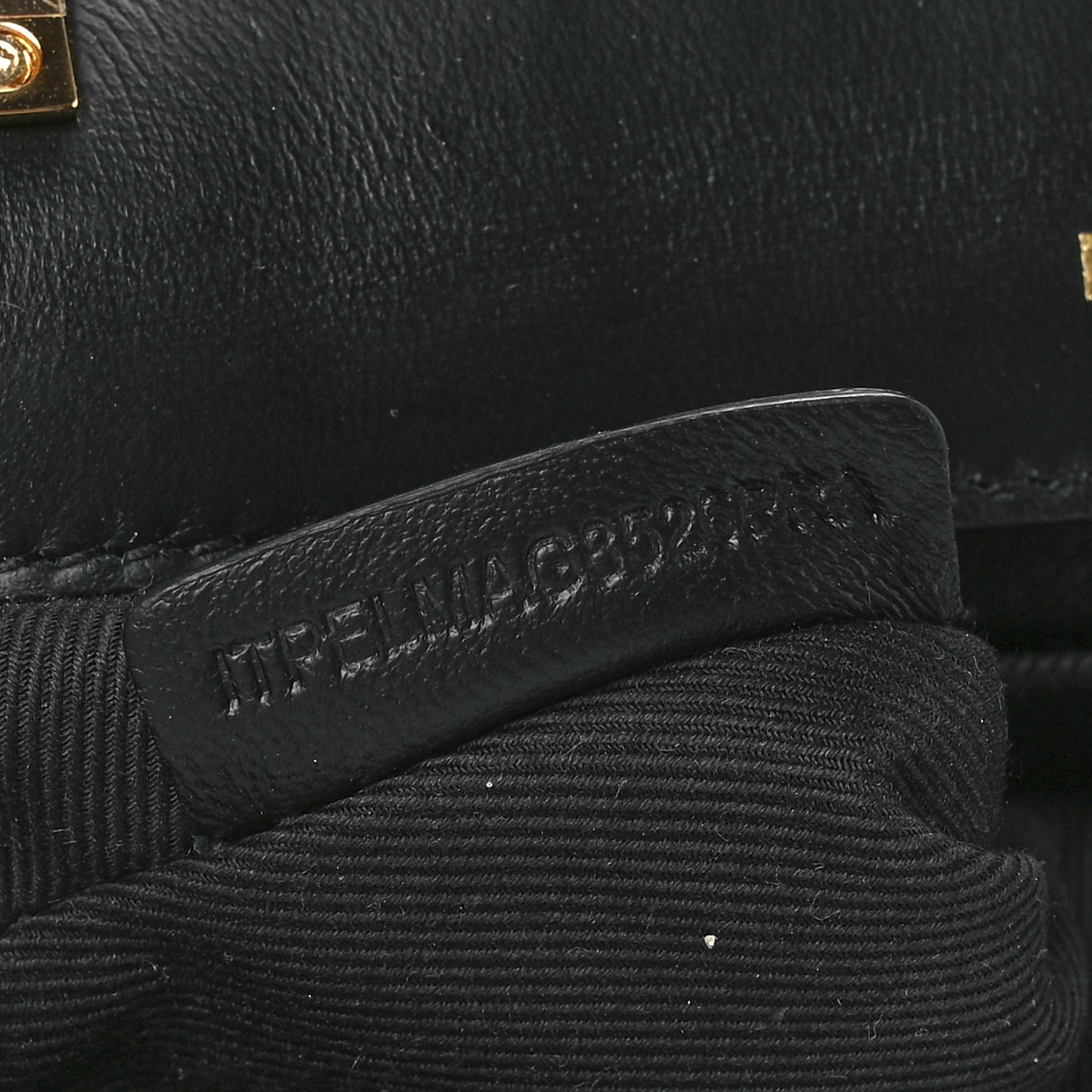 Grainy Calfskin Quilted Mini Lola Bag Black