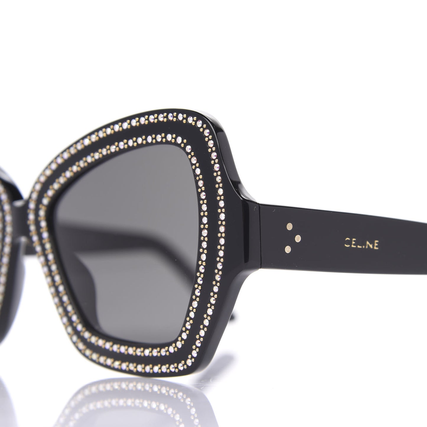 Acetate Crystal Butterfly Sunglasses CL 4067IS Black