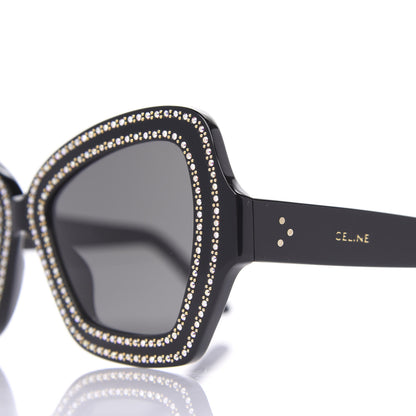 Celine Acetate Crystal Butterfly Sunglasses CL 4067IS Black 4 of 8