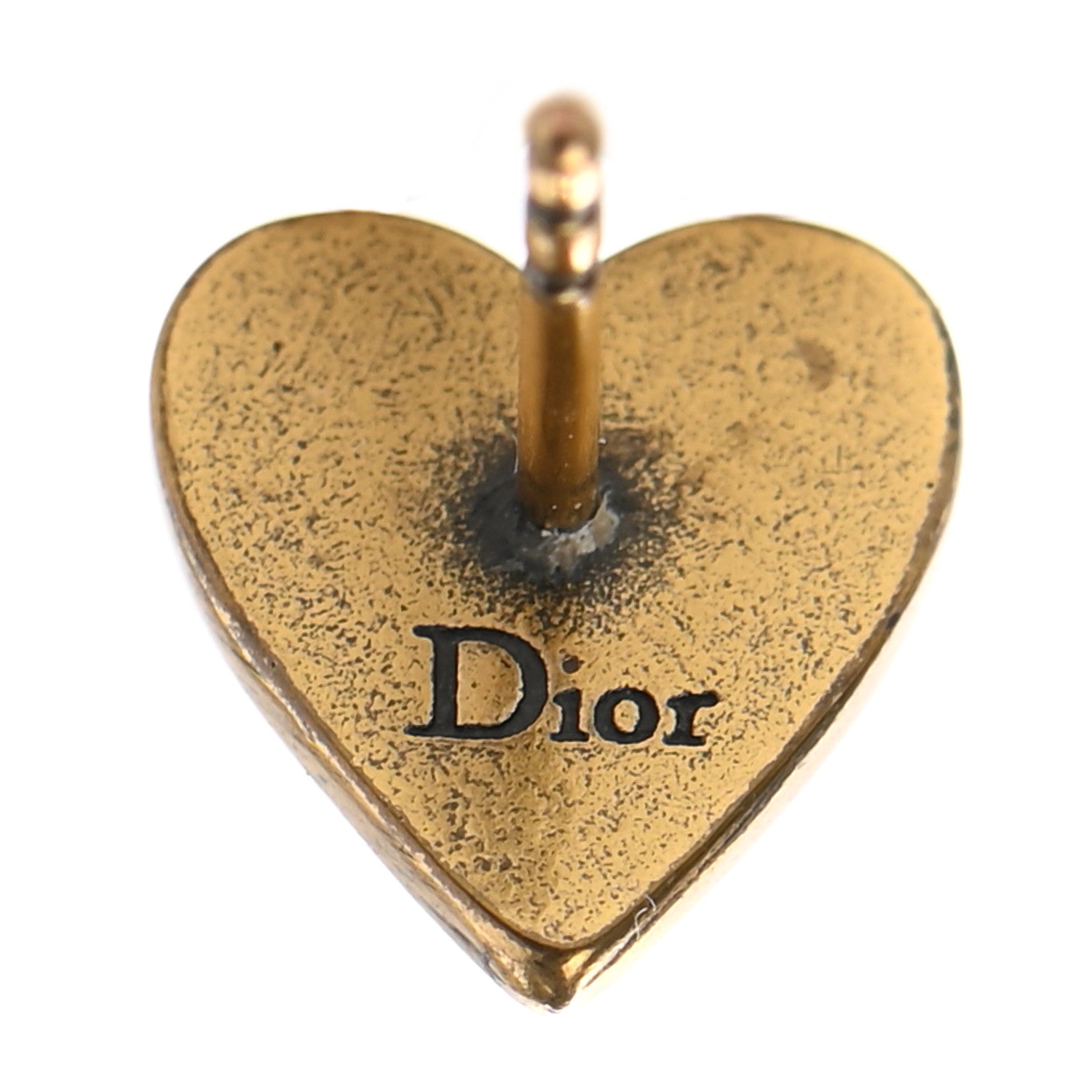 Christian Dior Metal Star Heart Mise En Dior Tribal Earrings Black Gold 5 of 7