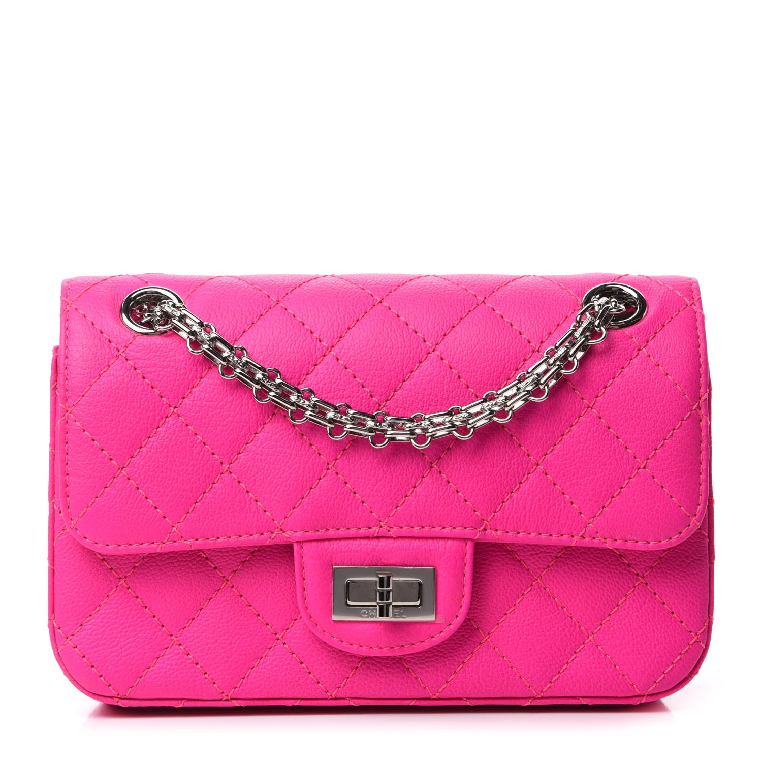 Chanel Goatskin Quilted 2.55 Reissue Mini Flap Fluorescent Pink 1 of 11