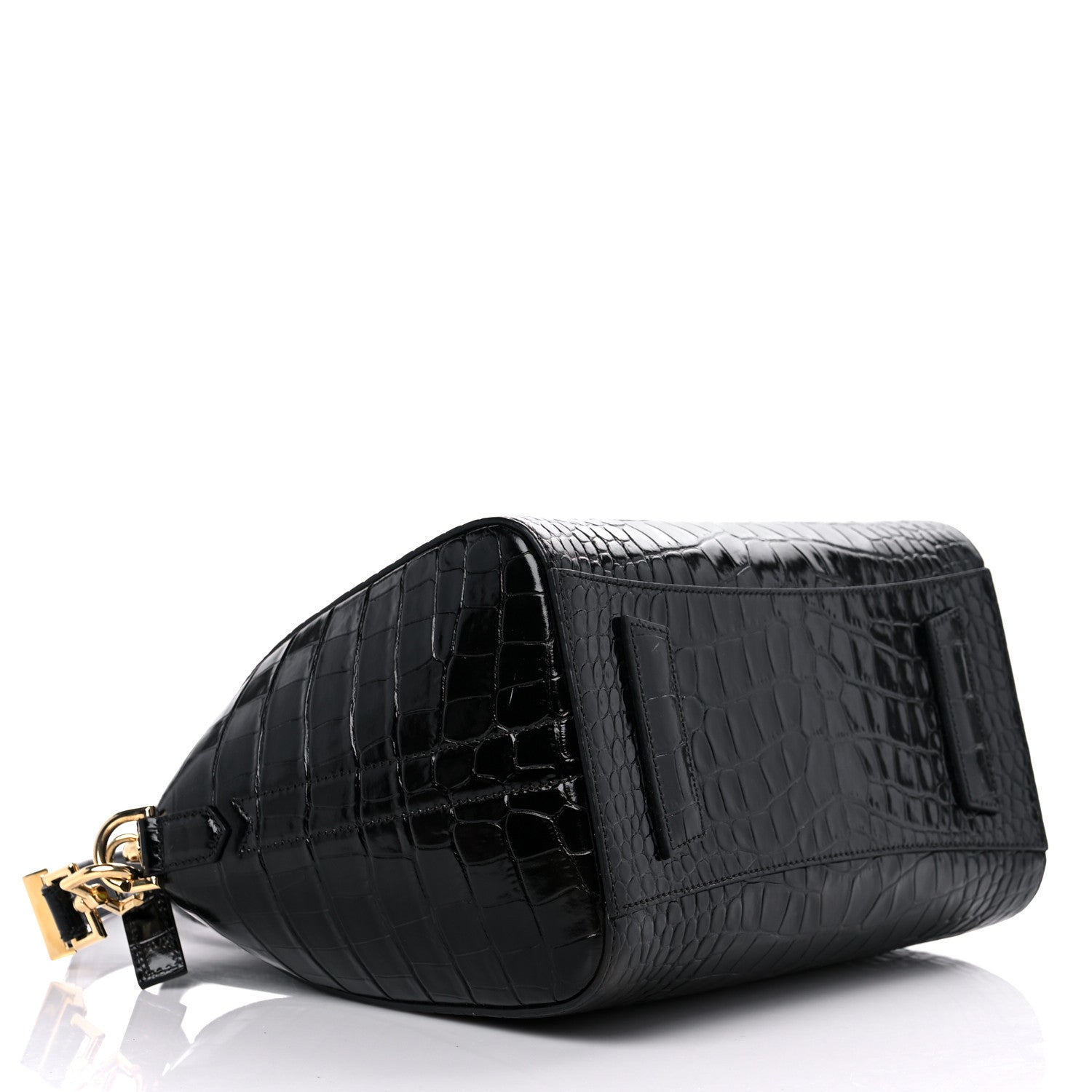 Givenchy Calfskin Crocodile Embossed Small Antigona Black 4 of 12