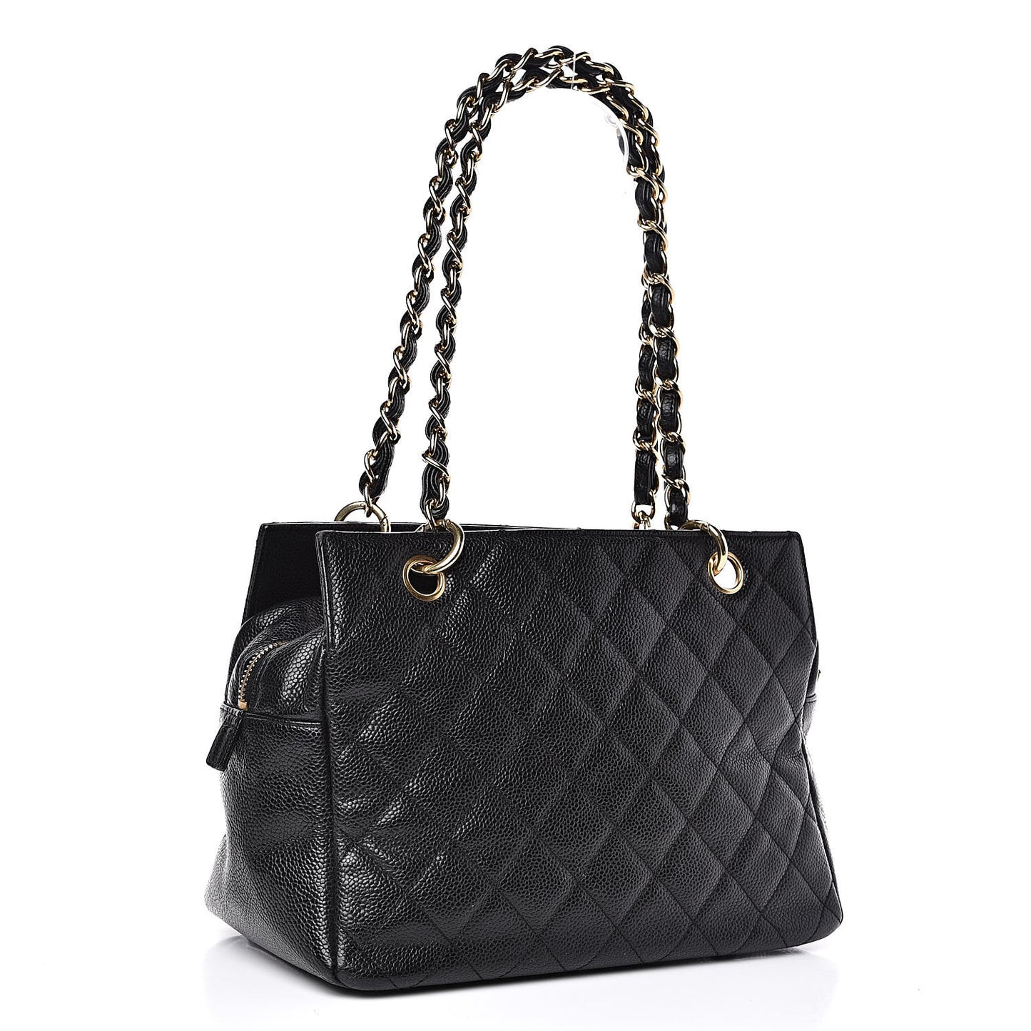 CHANELCaviarQuiltedPetitTimelessTotePTTBlack