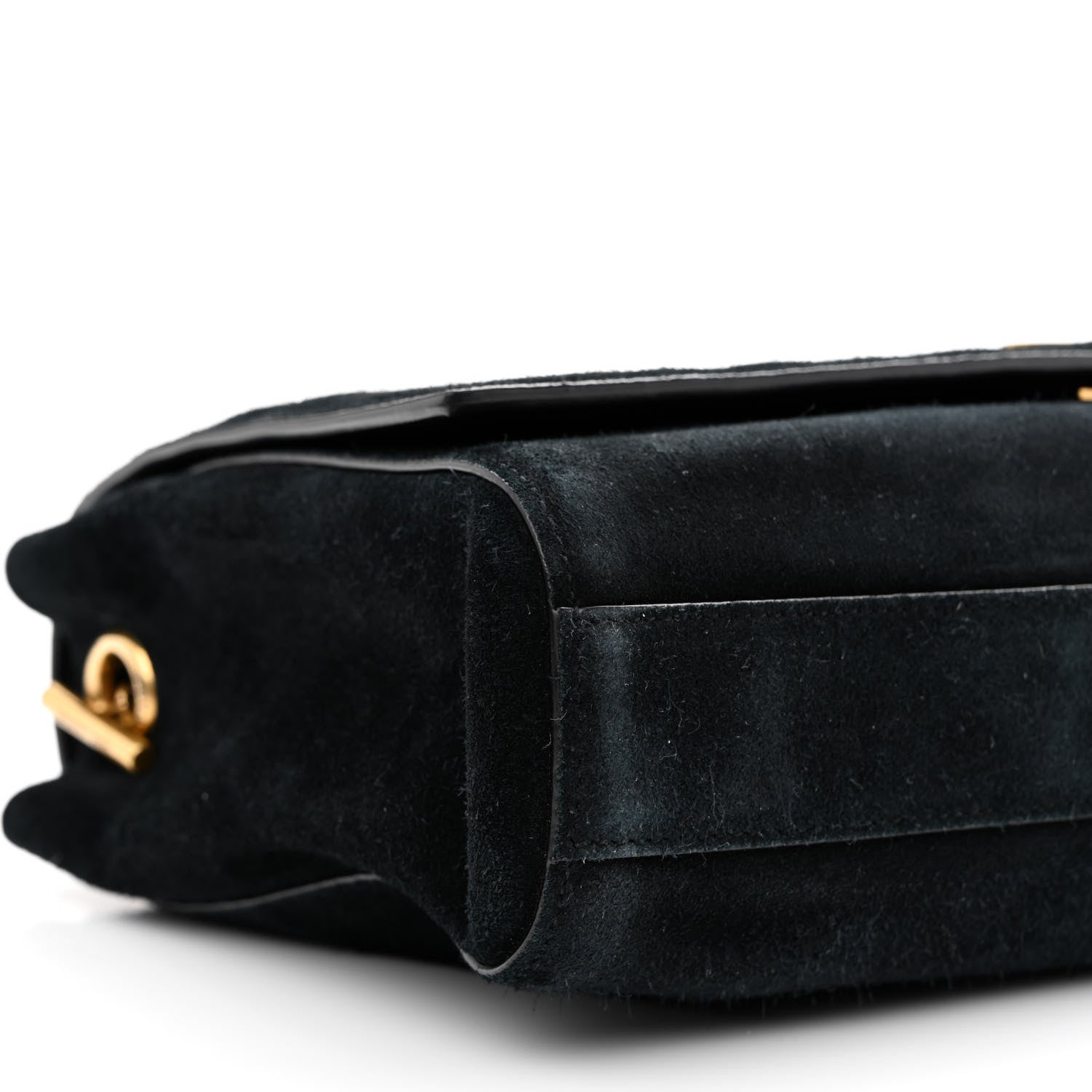 Saint Laurent Smooth Calfskin Suede Medium Reversible Monogram Kate Satchel Black 10 of 18