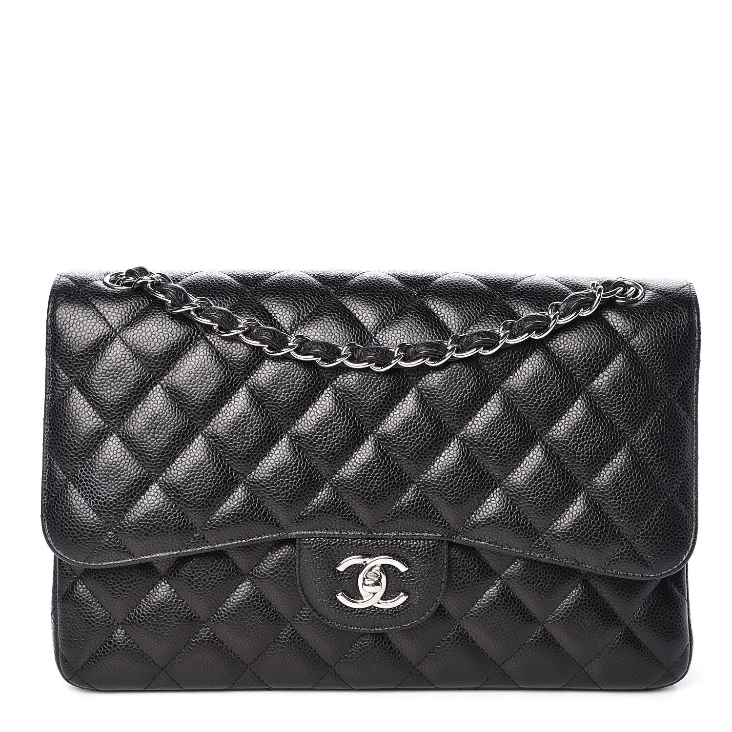 Chanel Caviar Quilted Jumbo Double Flap Black 1 of 15