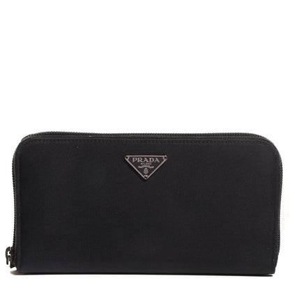 Prada Tessuto Nylon Zip Around Wallet Nero Black 1 of 9