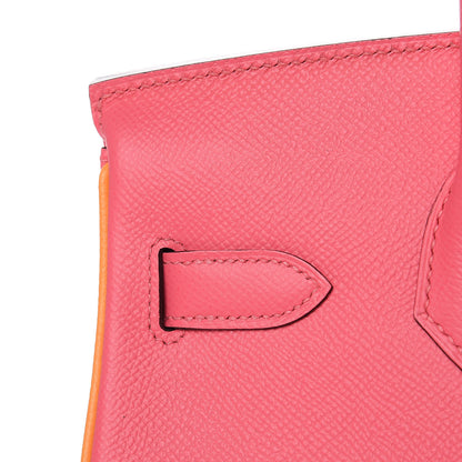 Hermes Epsom Horseshoe Birkin 30 Rose Azalee Jaune D'or 10 of 33
