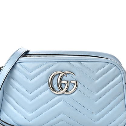 Gucci Calfskin Matelasse Small GG Marmont Chain Shoulder Bag Porcelain Light Blue 20 of 20