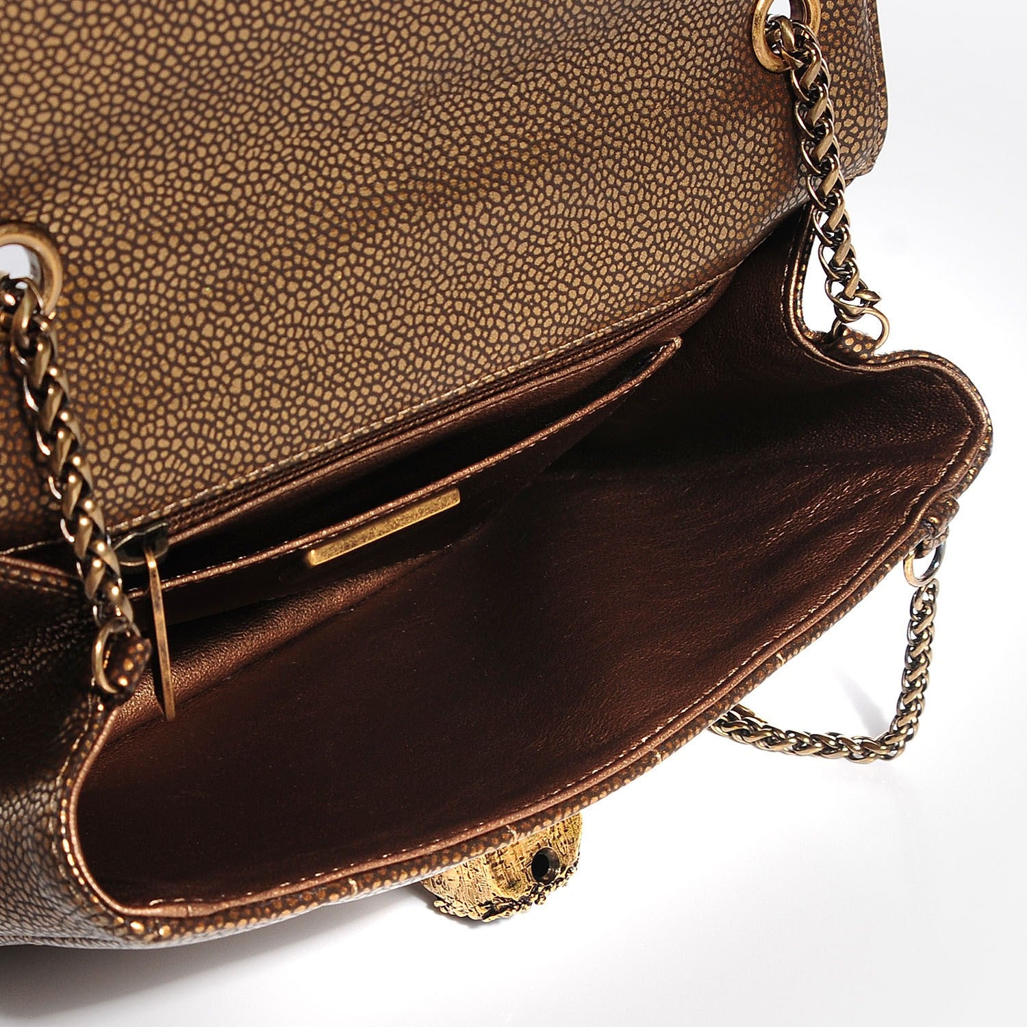 Chanel Caviar Square Quilted Paris Byzance Mini Flap Dark Gold 7 of 8