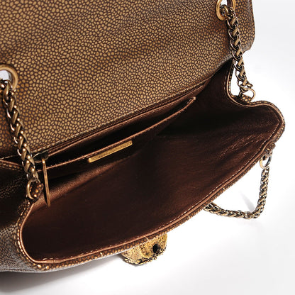 Chanel Caviar Square Quilted Paris Byzance Mini Flap Dark Gold 7 of 8