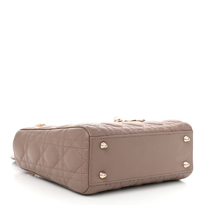 Christian Dior Lambskin Cannage Small My ABCDior Lady Dior Warm Taupe 4 of 12