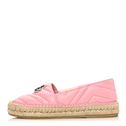 Gucci Nappa Matelasse GG Marmont Espadrilles 36 Wild Rose 1 of 10