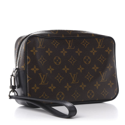 Louis Vuitton Monogram Macassar Kasai Clutch Black 3 of 9