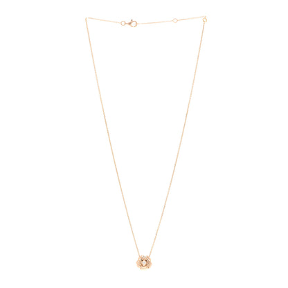 Chanel 18K Rose Gold Diamond Extrait de Camélia Pendant Necklace 3 of 4