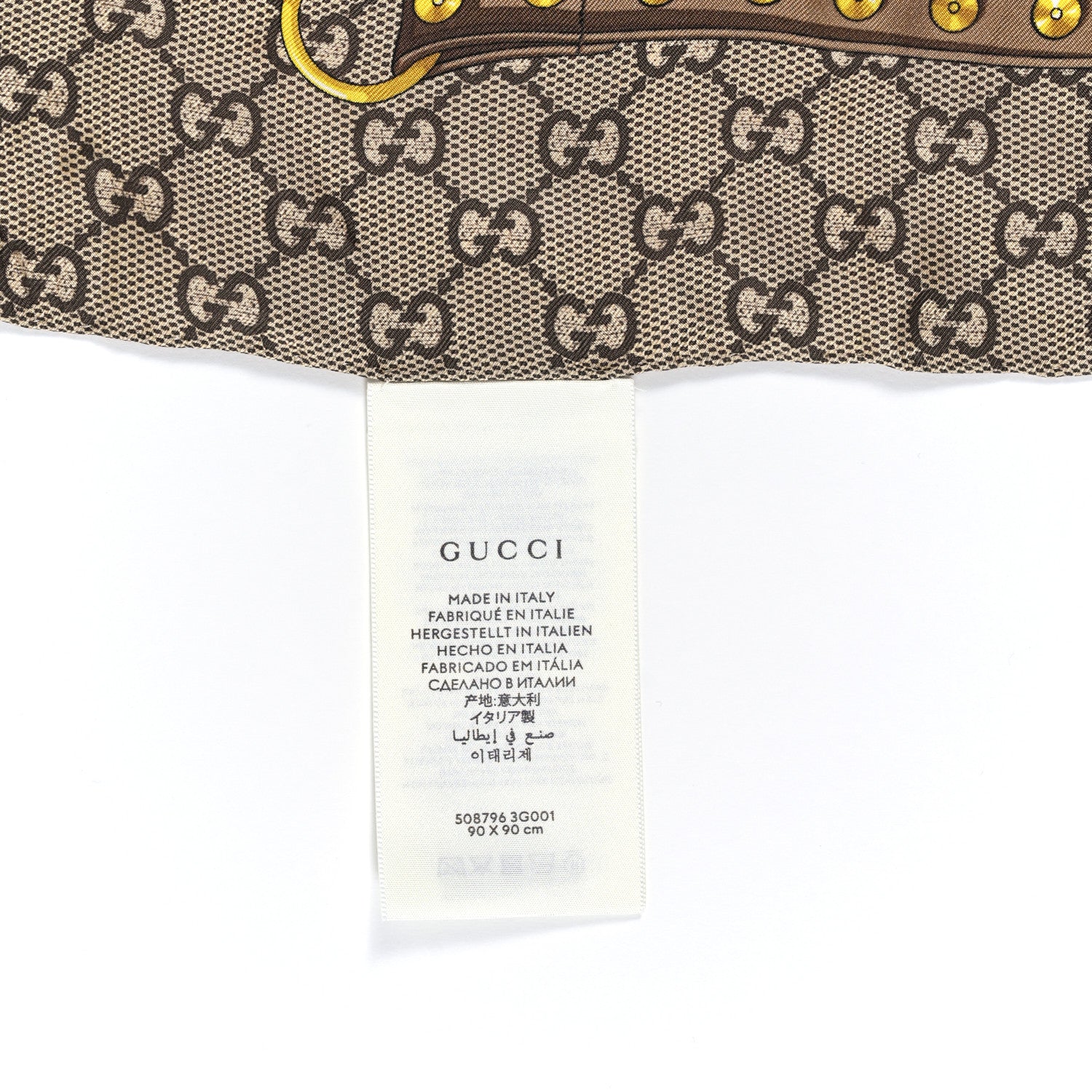Gucci Silk Twill GG Monogram New Panshie Square Scarf Black Dark Purple 4 of 4