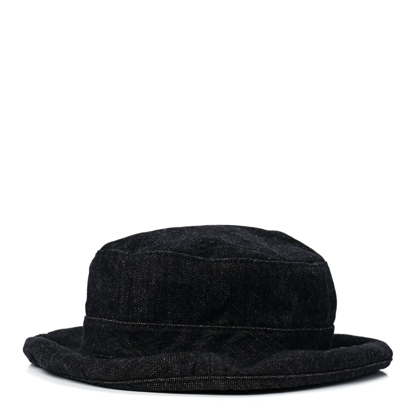 Denim Logo Bucket Hat S Black